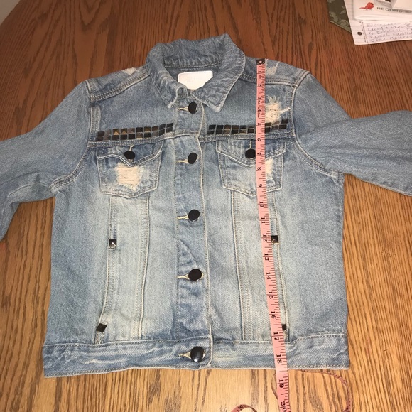 Dollhouse Jackets & Coats Dollhouse Blue Denim Distressed Jacket
